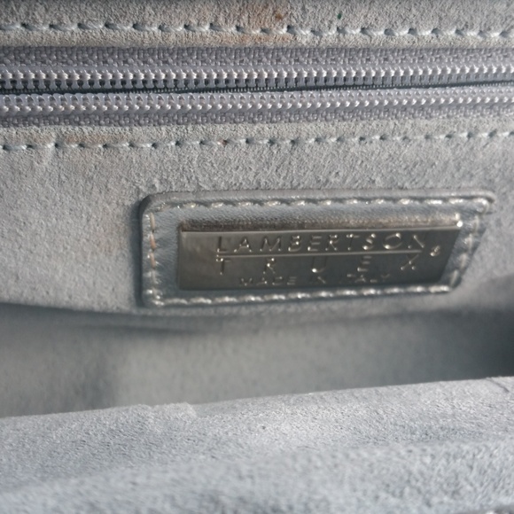 Lambertson Truex Silver Leather Clutch